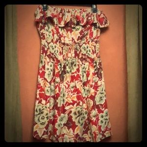 Floral tube mini dress